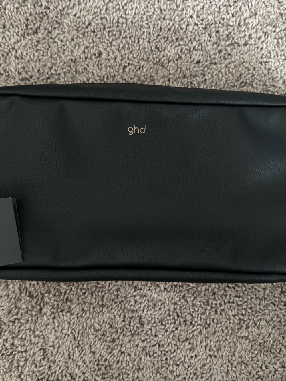 ghd Duet Style Heat Resistant Bag in black with a textured finish.